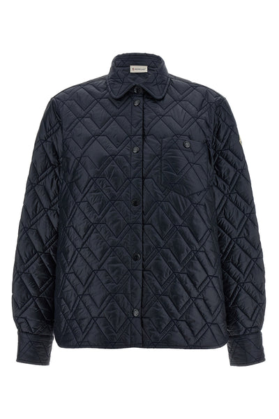 diamond quilted saison longue overshirt
