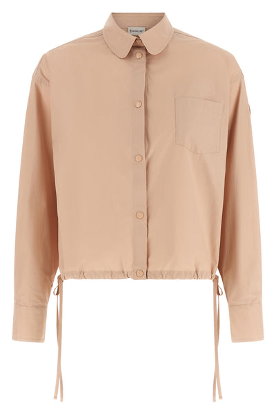 cotton poplin cropped shirt