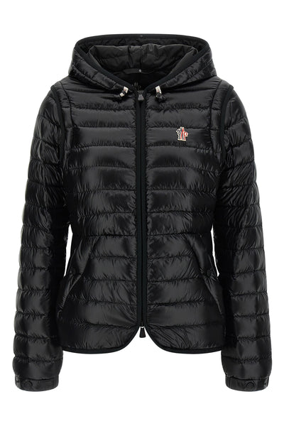 2-in-1 short karura water-repellent micro ripstop down jacket