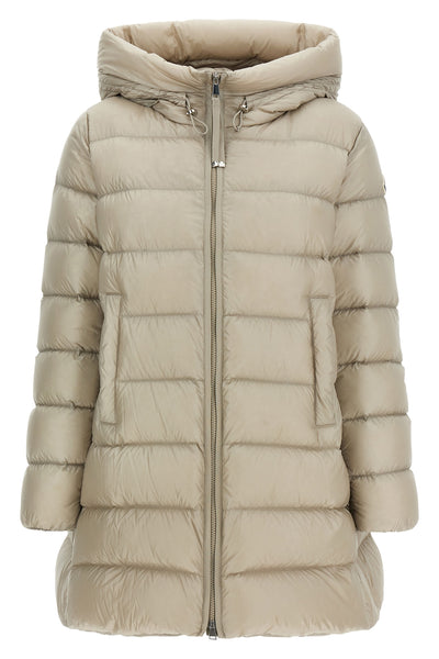 the moncler suyen midi down jacket redefines the codes of outerwear through a