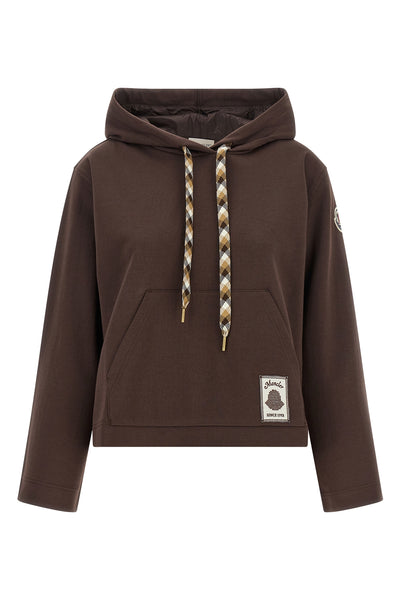 the moncler hoodie is made of a fine cotton blend