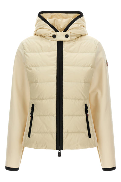 the moncler grenoble padded zip-up cardigan sets a new standard for hybrid clo