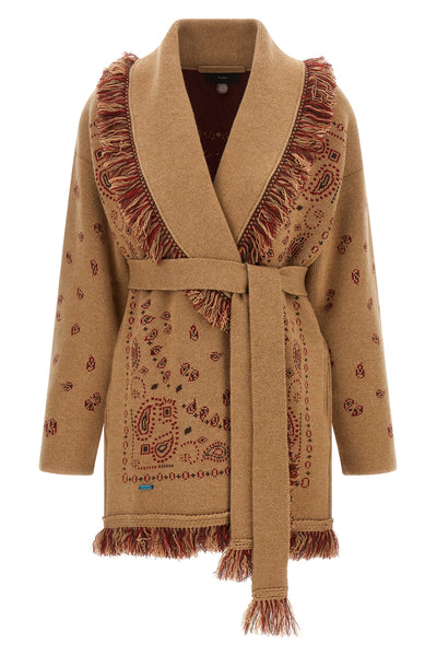 the alanui cardigan exemplifies a superior knitwear construction through its pur