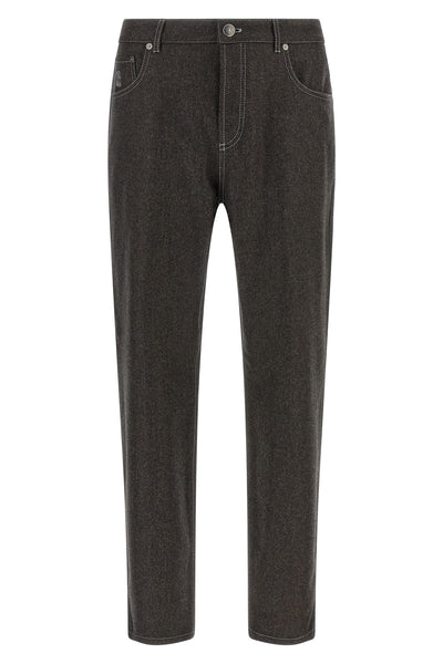 brunello cucinelli pure virgin wool trousers