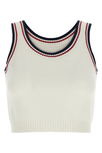 brunello cucinellis crop top - active cotton knit line is distinguished by a