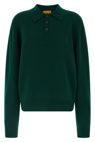 allday medium-weight cashmere polo shirt