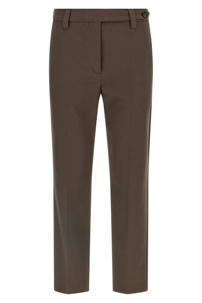 micro striped cotton trousers