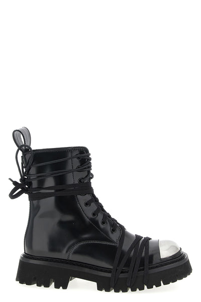 combat calf leather combat boots