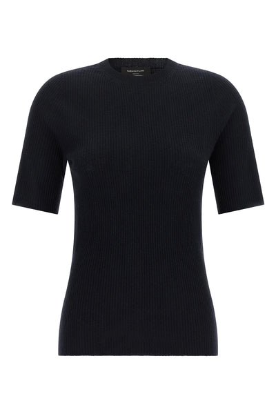 the fabiana filippi knitted t-shirt redefines the concept of essentiality throug