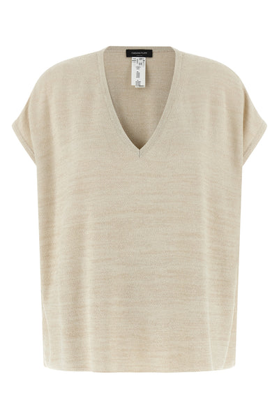 cotton and viscose blend sweater woven
