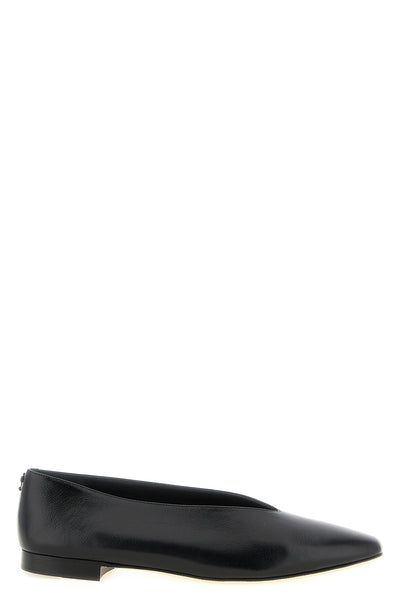 jimmy choo margot ballet flats are defined by a tapered silhouette and a deep
