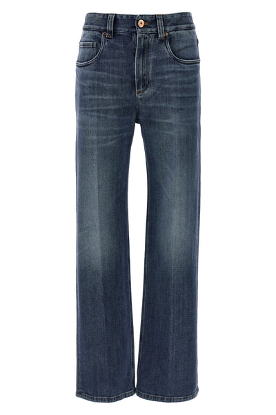 contemporary loose lightweight stonewashed cotton denim jeans