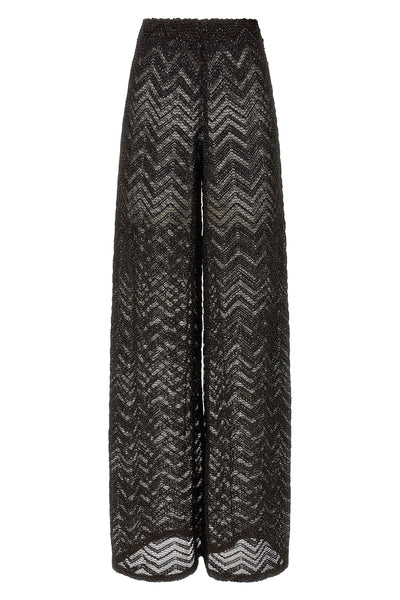 viscose blend mesh pants