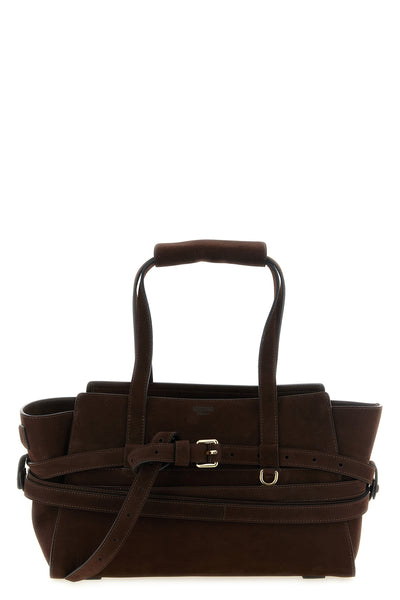 the moschino tie me handbag is expertly