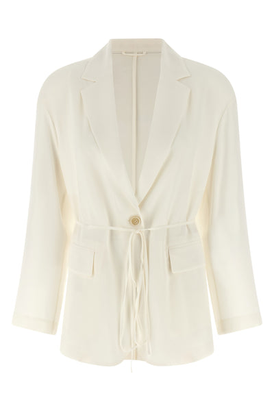 silk crêpe blazer jacket