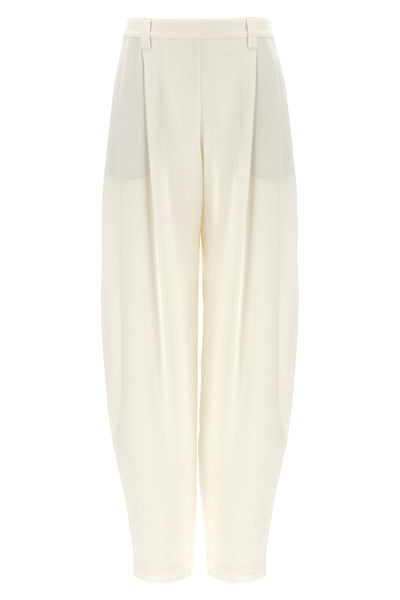 slouchy pure silk crepe sablè pants