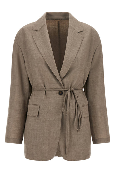 cool wool mélange single-breasted blazer