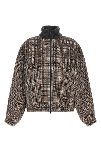 the brunello cucinelli bomber jacket reinterprets sporty volumes through a preci
