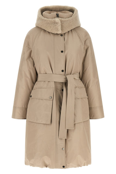 the long brunello cucinelli down jacket redefines the volumes of outerwear throu