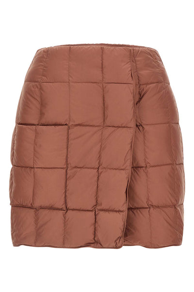 mini plahta quilted nylon skirt