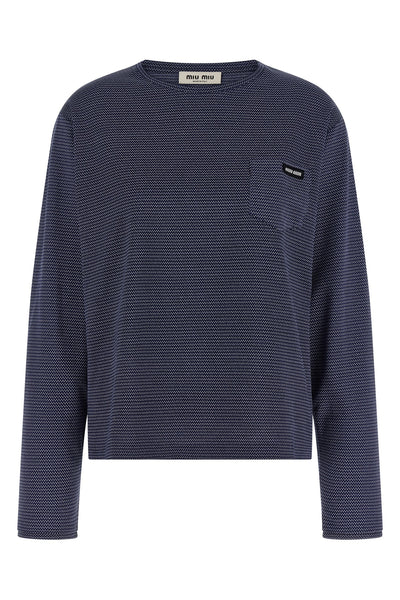 striped jacquard jersey t-shirt