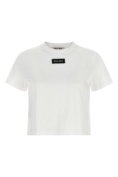 the miu miu t-shirt redefines the codes of casual dress through studied proporti