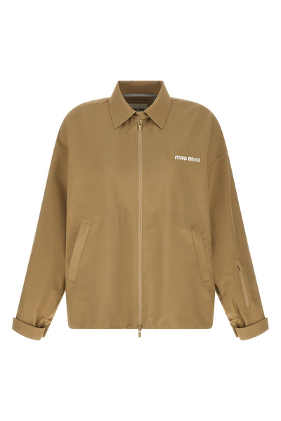 anorak in water-repellent technical canvas