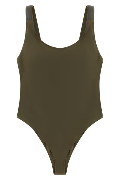 one-piece swimsuit in techno jersey