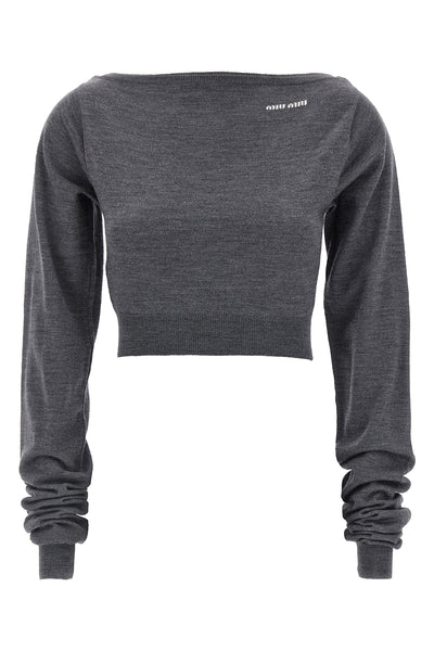 wool knit crop top