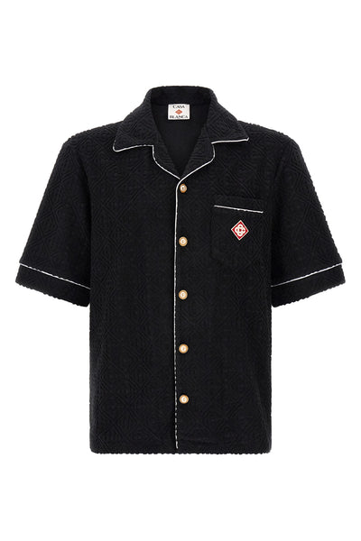 the casablanca towelling monogram short-sleeved shirt