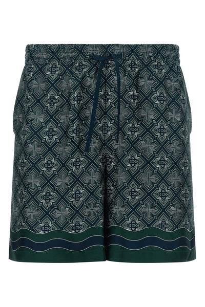 casablanca radiating monogram bermuda shorts