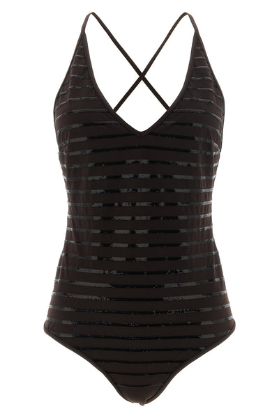 the brunello cucinelli one-piece swimsuit redefines beachwear through a meticulo