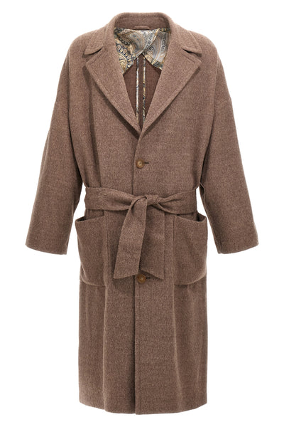single-breasted unlined wool coat