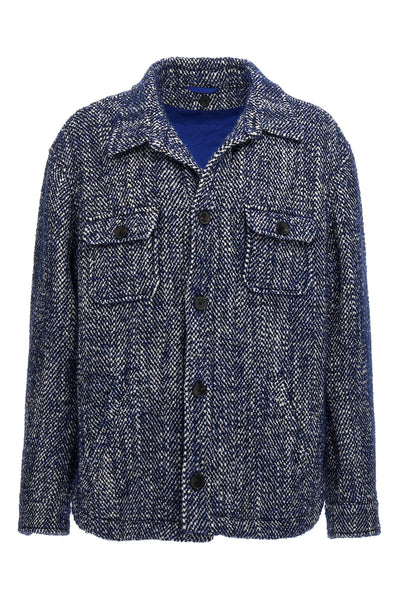 chevron wool blend jacket