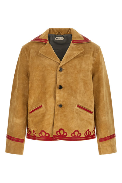 trefoil suede jacket