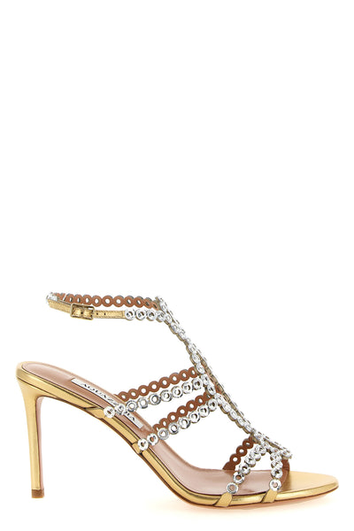 mooncrush laminated leather sandals