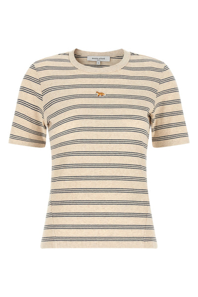 the maison kitsuné t-shirt redefines the everyday wardrobe through a tight silho
