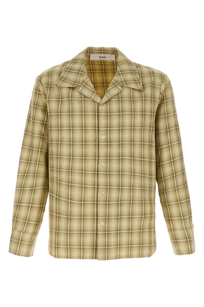 ignacio shirt in structured cotton and linen twill