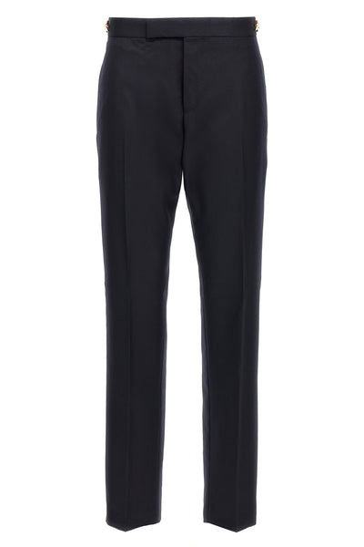 low rise wool twill pants