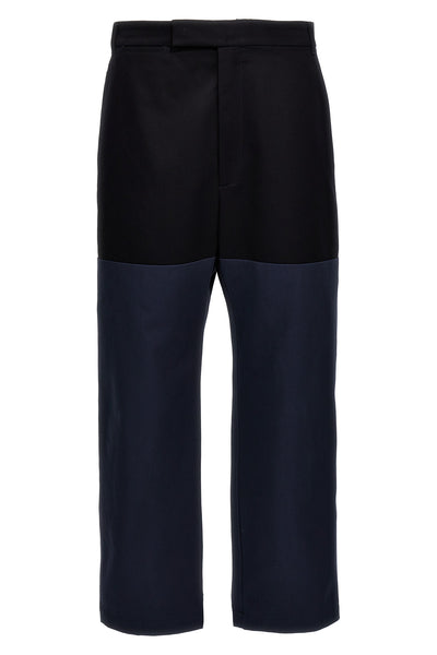 unconstructed combo cotton pants