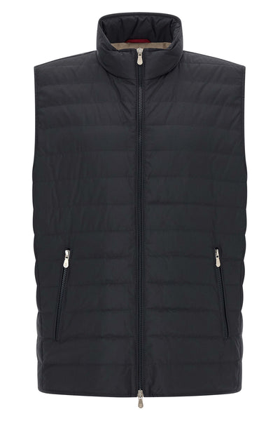 the padded vest in goose down by brunello cucinelli