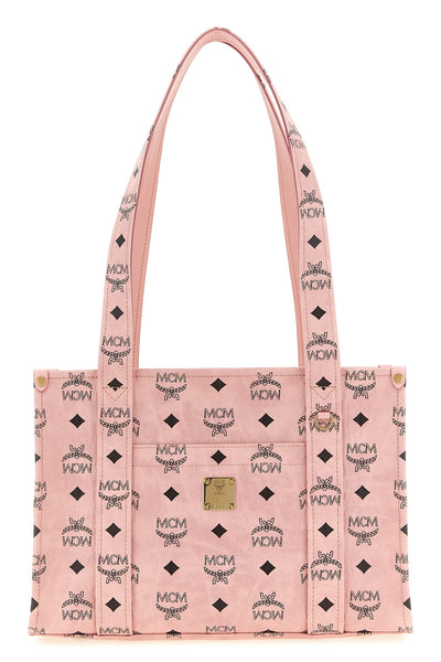 aren school tote shoulder bag in visetos monogram canvas