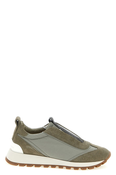 runners sneakers in techno fabric