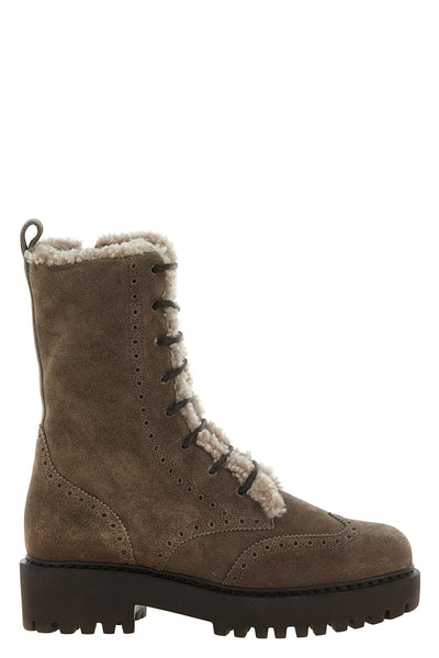 brunello cucinelli lace-up ankle boots redefine winter volumes through impeccabl