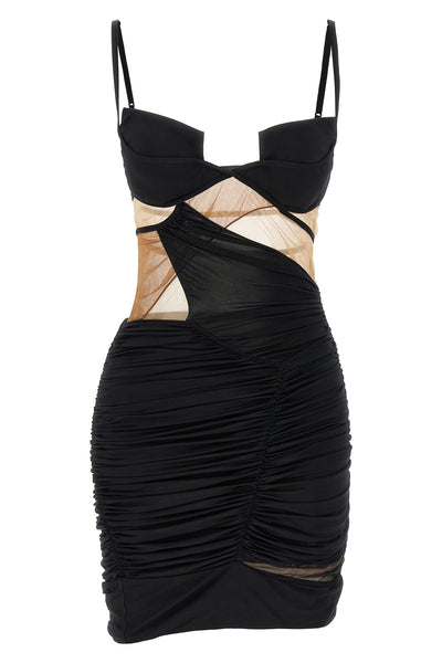 drapped mini dress dress