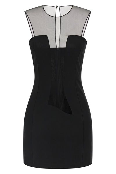 sleeveless stretch viscose minidress