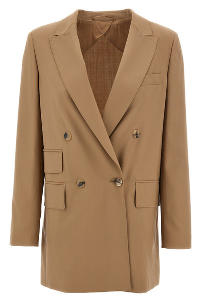 nebbie double-breasted wool blazer