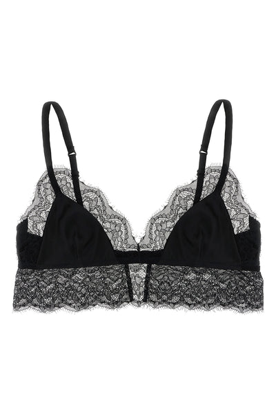satin and lace bra