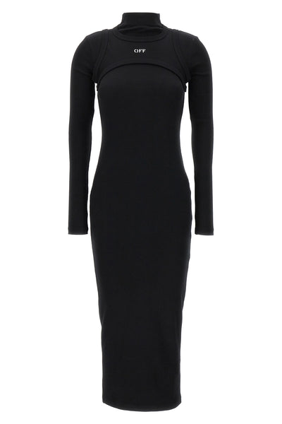 off stamp stretch cotton dress