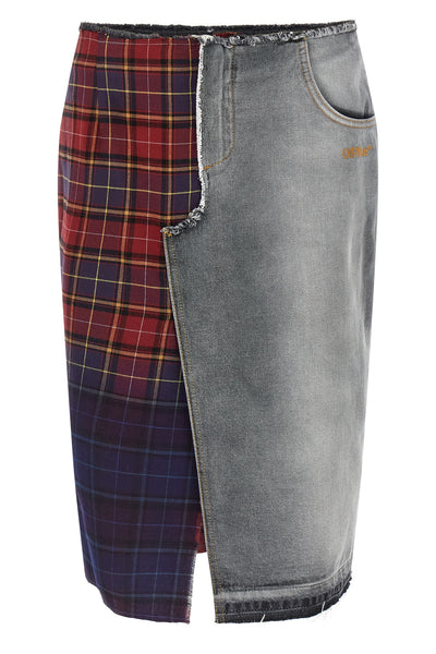 patchwork midi skirt